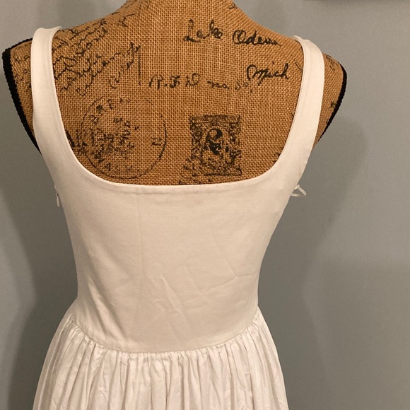 Rue Sophie White Midi Dress Women Size Medium - Picture 4 of 14